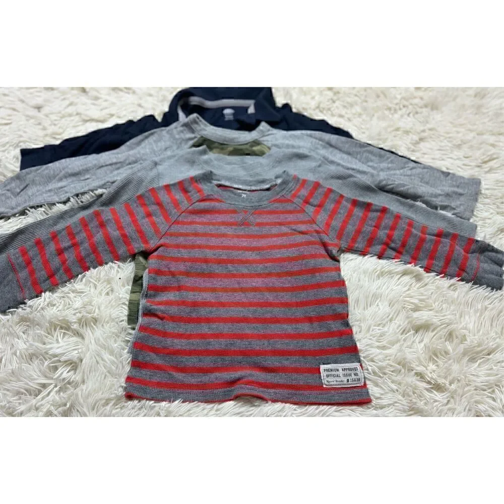 6 piece Boys Size 2T/24 month toddler long sleeve shirts and thermal bundle by C